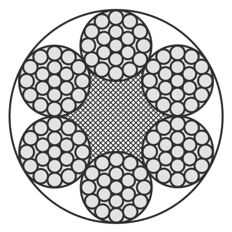 Edelstahlseil, 6x19+PP (weich/sehr flexibel)