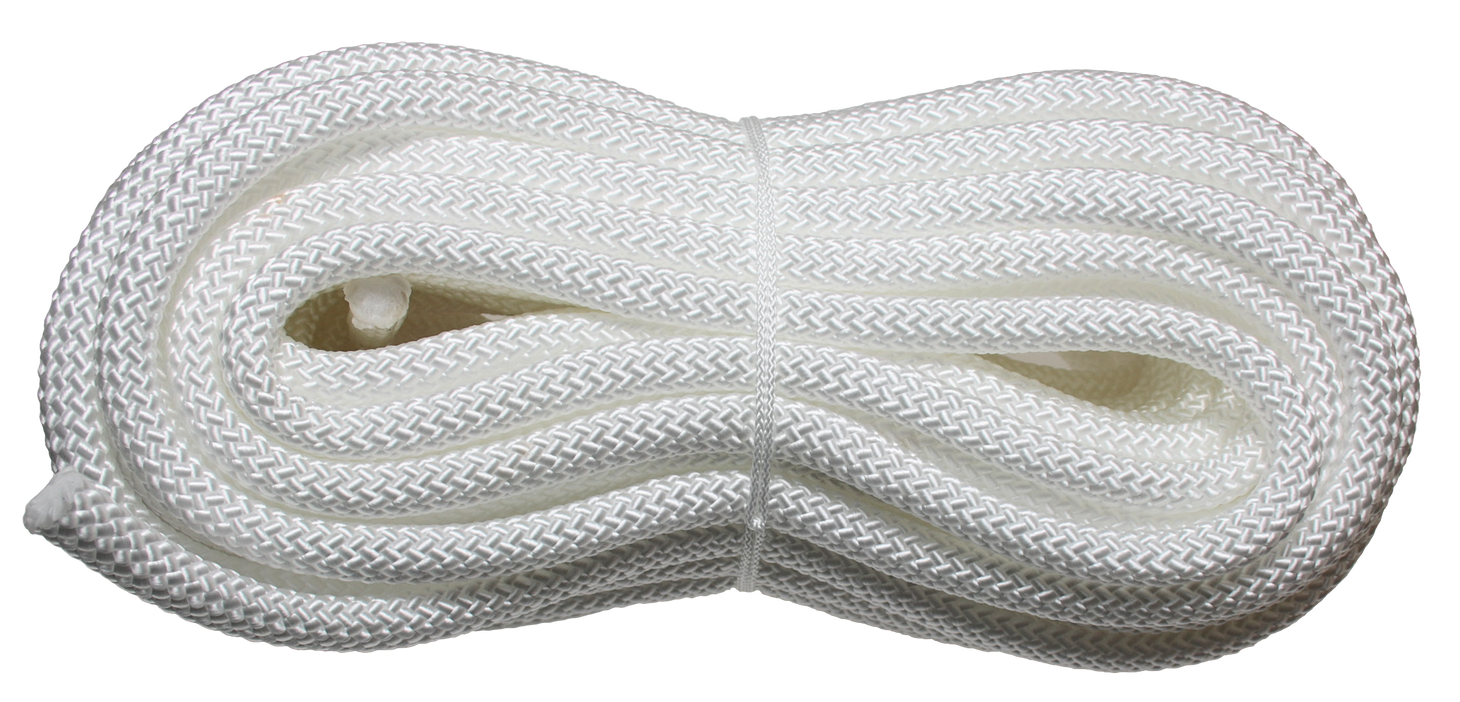Polyester Flechtleine, Weiß, 14mm, 21,5m LIRRE471