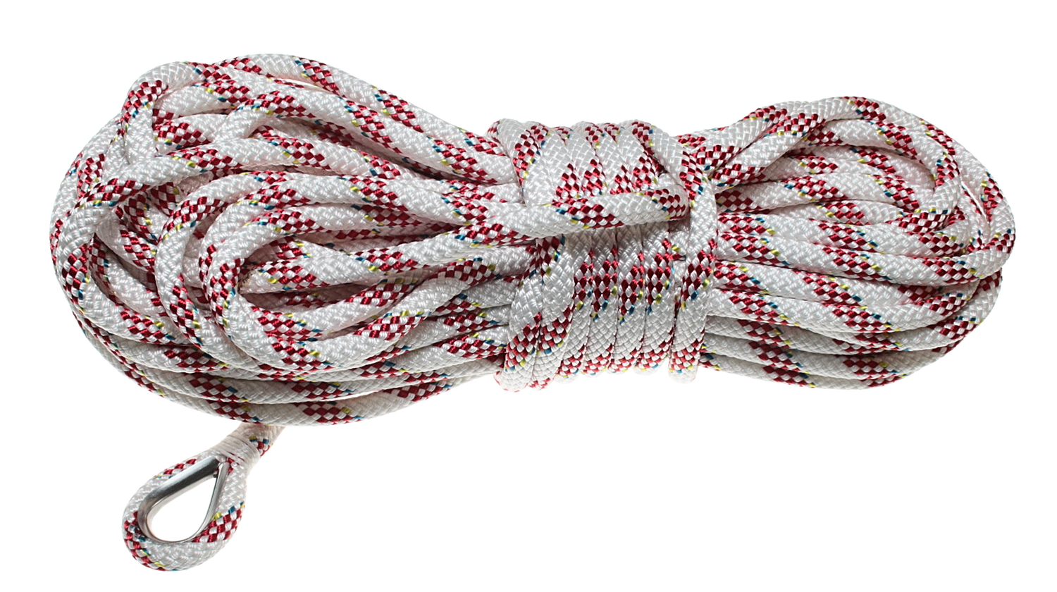 Herkules, Weiß-Rot, 10mm, 22,6m, einseitig Kausche